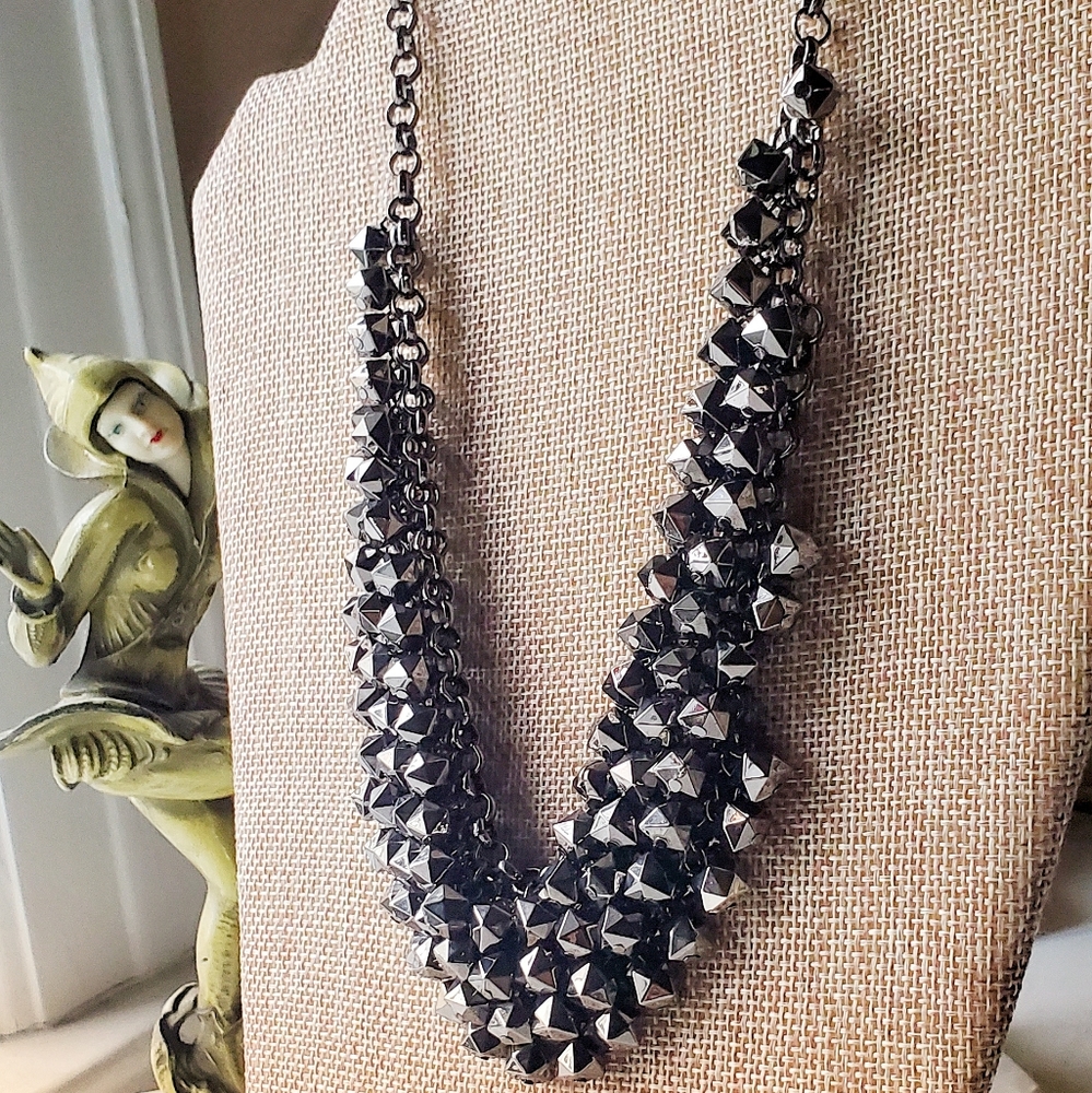 Park Lane Statement gunmetal necklace - Picture 4 of 4